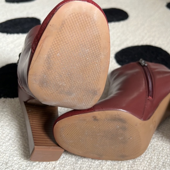 Ann Taylor LOFT Burgundy Ankle Booties - Picture 7 of 8